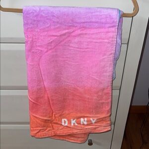 DKNY Vibrant Pink and Orange Towel